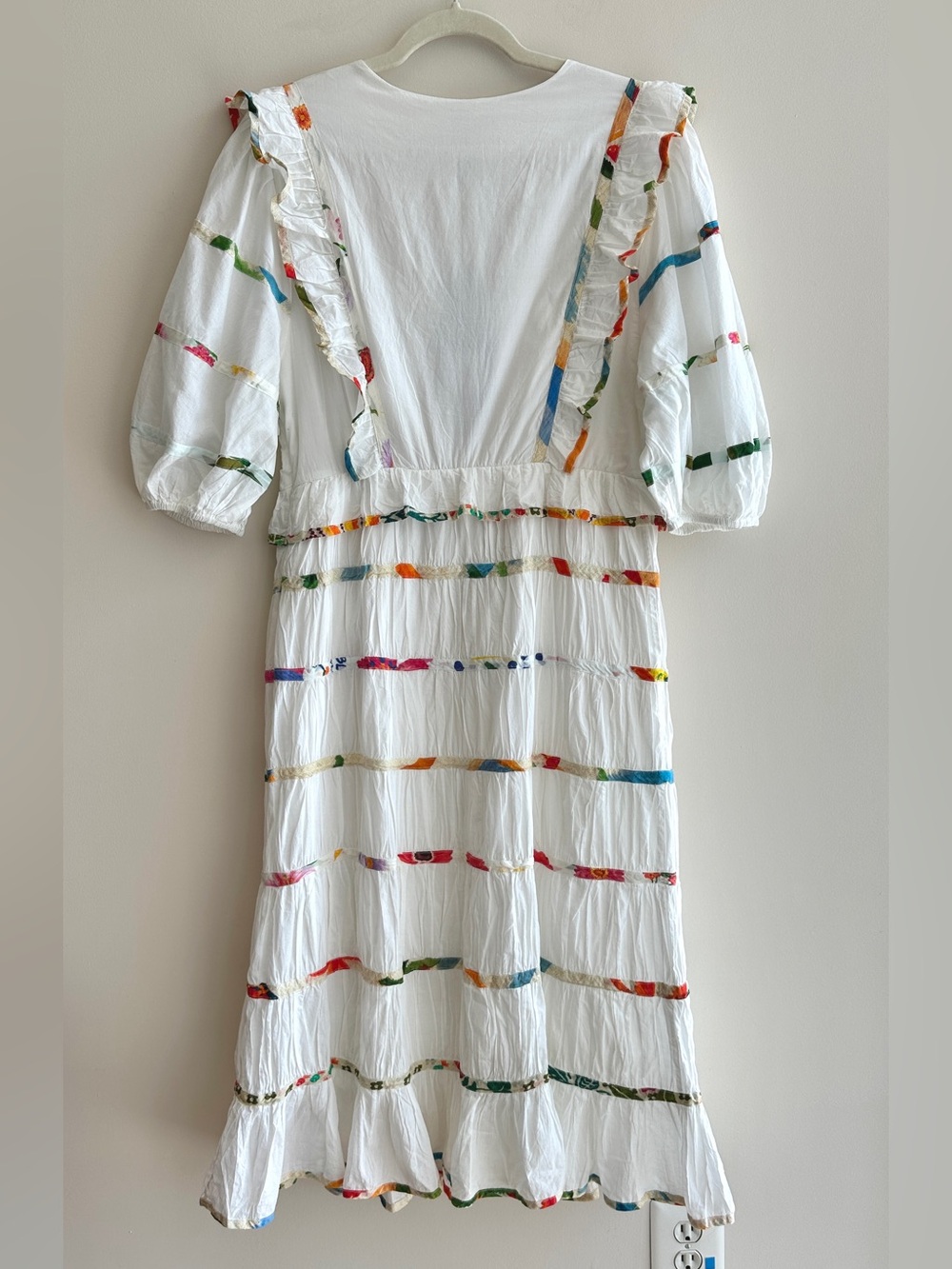 Farm Rio Mixed Off-White Prints Midi Dress, Size Large, NWT - Picture 16 of 16